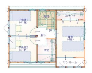 03：朝日町100-6　2階平面図　2023.06.06